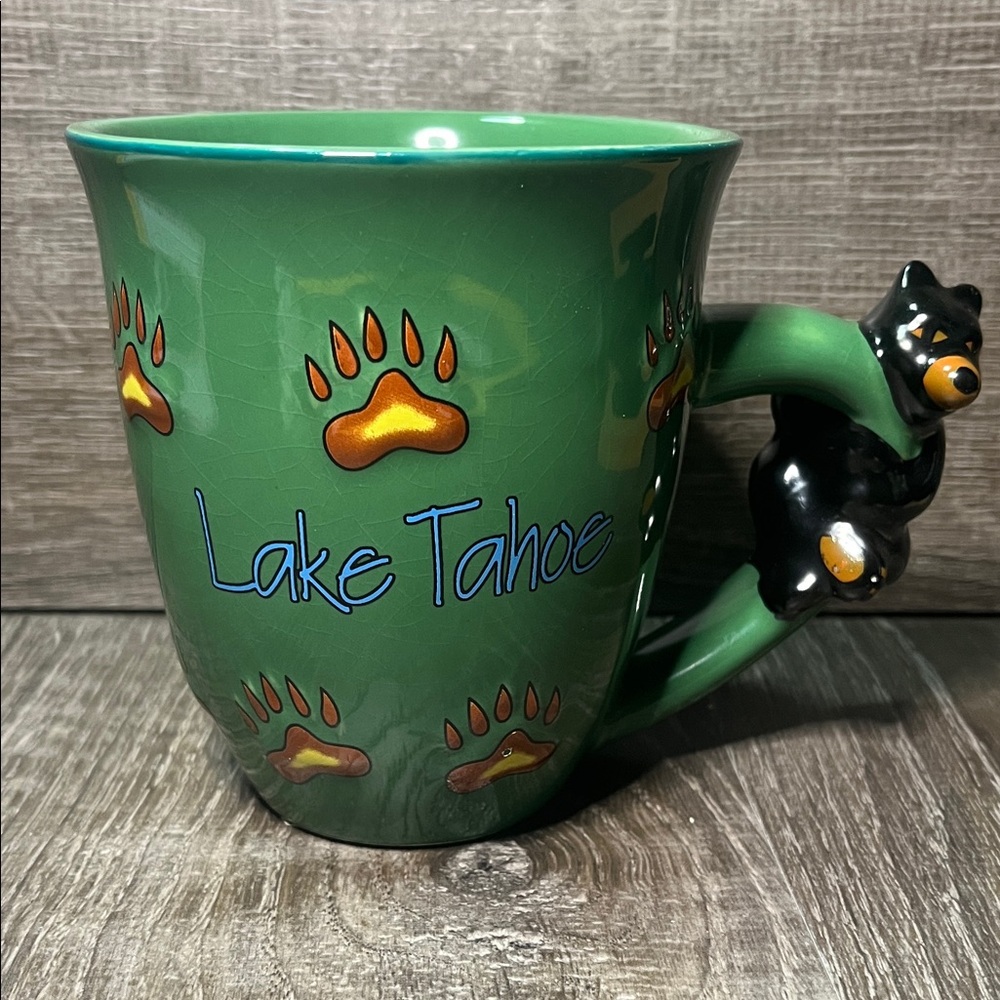 Lake Tahoe Bear Mug Jumbo with Black Bear.